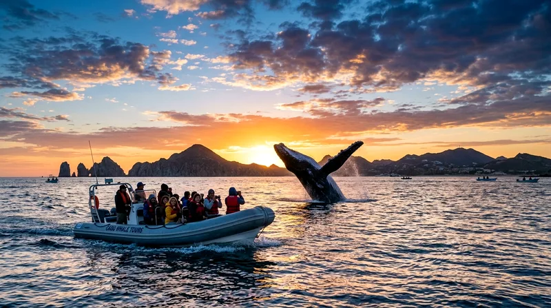 Sea of Cortez sunrise during Cabo whale watching season